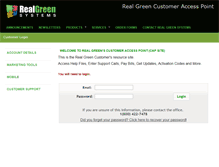 Tablet Screenshot of customer.realgreen.com